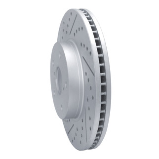 R1 15-19 Subaru Legacy Front Left Drilled & Slotted Geo-Carbon Rotor