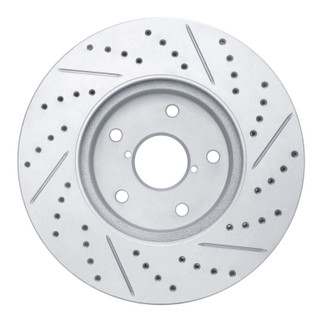 R1 15-19 Subaru Legacy Front Left Drilled & Slotted Geo-Carbon Rotor