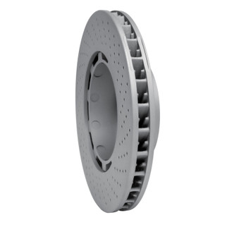 DFC 94-98 Porsche 911 Left Front Drilled Hi-Carbon Alloy Geomet Coated Rotor