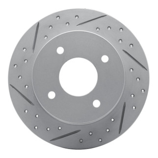 R1 89-98 Nissan 240SX Rear Left Drilled & Slotted Geo-Carbon Rotor