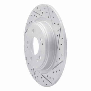 R1 17-20 Acura Mdx Rear Right Drilled & Slotted Geo-Carbon Rotor