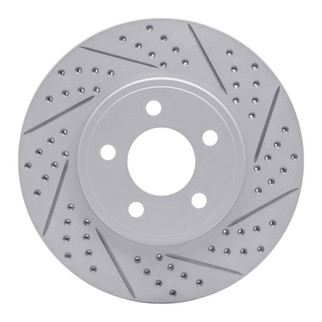 R1 03-11 Ford Crown Victoria Front Right Drilled & Slotted Geo-Carbon Rotor