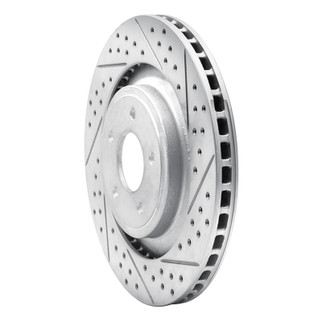 R1 08-14 Chrysler 200 Front Right Drilled & Slotted Geo-Carbon Rotor