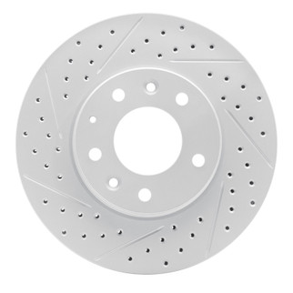 R1 03-05 Mazda 6 Front Left Drilled & Slotted Geo-Carbon Rotor