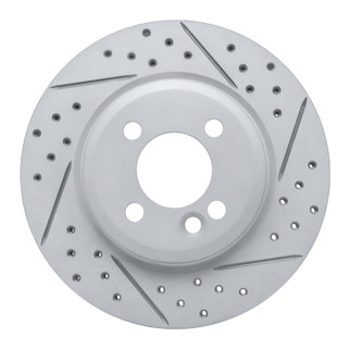R1 02-08 Mini Cooper (Excl Clubman Front Right Drilled & Slotted Geo-Carbon Rotor