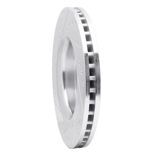 R1 11-22 Dodge Durango Front Right Drilled & Slotted Silver Brake Rotor