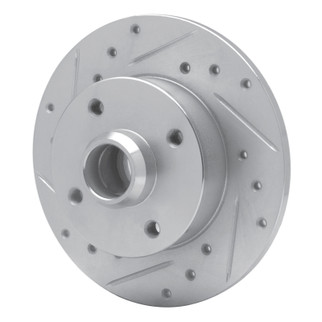 R1 85-02 Volkswagen CORRADO Rear Left Drilled & Slotted Silver Brake Rotor