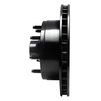 R1 80-85 Ford F-250 2WD (Excl Super Duty) Front Left Drilled & Slotted Black Brake Rotor