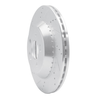 R1 15-21 Mercedes-Benz S550 Rear Left Drilled & Slotted Silver Brake Rotor