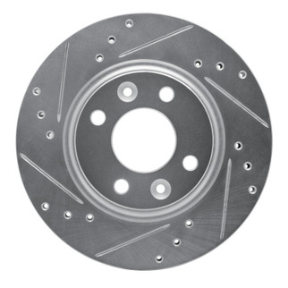 R1 15-19 Renault Logan (Mexico) Front Left Drilled & Slotted Silver Brake Rotor