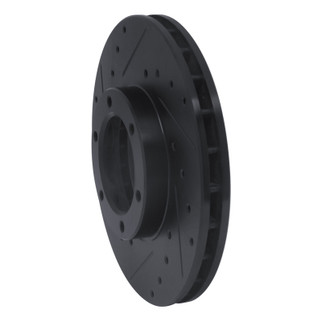 R1 87-88 Toyota Pickup Front Left Drilled & Slotted Black Brake Rotor