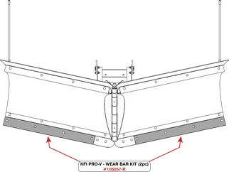 KFI Wear Bar Wing Kit V-Plow - 2 pc.