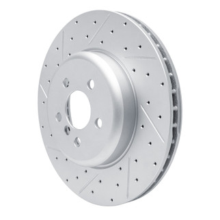 R1 17-26 BMW X5 Front Left Drilled & Slotted Geo-Carbon Rotor