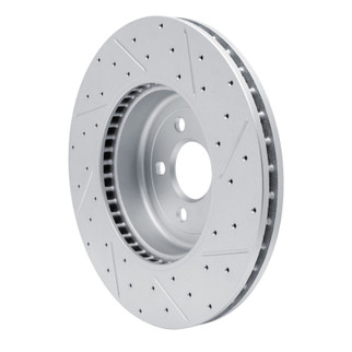 R1 17-26 BMW X5 Front Left Drilled & Slotted Geo-Carbon Rotor