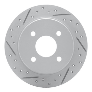 R1 18-22 Ford Ecosport Rear Left Drilled & Slotted Geo-Carbon Rotor