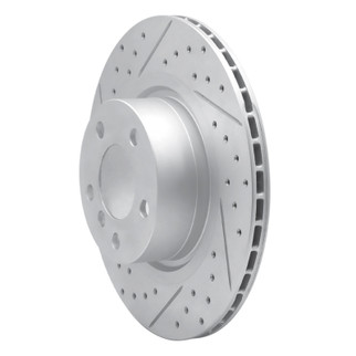 R1 11-18 BMW X4 Rear Left Drilled & Slotted Geo-Carbon Rotor