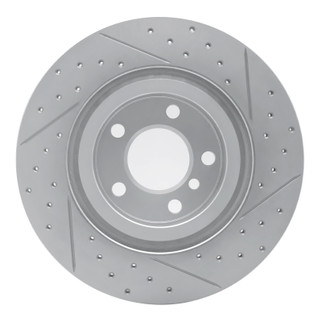 R1 11-18 BMW X4 Rear Left Drilled & Slotted Geo-Carbon Rotor