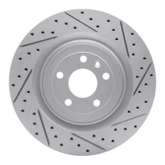 R1 13-19 Ford Taurus Excl Sho Front Right Drilled & Slotted Geo-Carbon Rotor