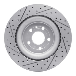 R1 13-19 Ford Taurus Excl Sho Front Right Drilled & Slotted Geo-Carbon Rotor