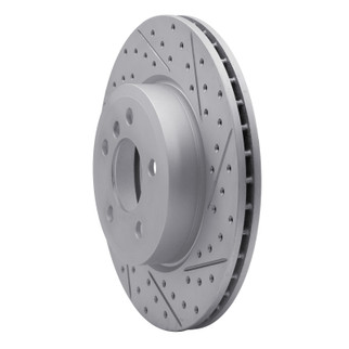R1 04-10 BMW X3 Front Right Drilled & Slotted Geo-Carbon Rotor