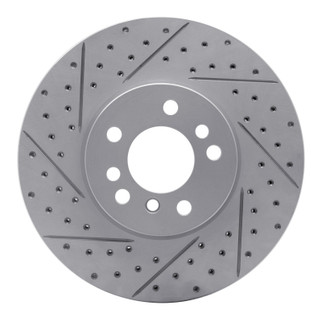 R1 00-06 BMW X5 Front Left Drilled & Slotted Geo-Carbon Rotor