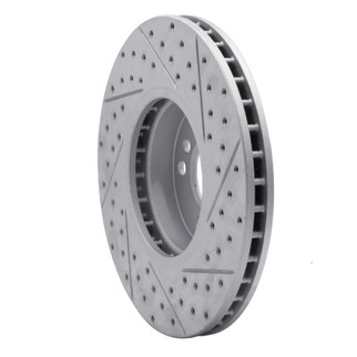 R1 00-06 BMW X5 Front Left Drilled & Slotted Geo-Carbon Rotor