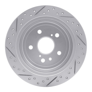 R1 04-09 Lexus Rx330 Rear Right Drilled & Slotted Geo-Carbon Rotor