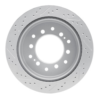 R1 01-09 Lexus Gx470 Rear Right Drilled & Slotted Geo-Carbon Rotor