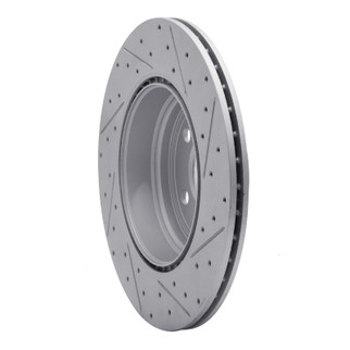 R1 12-20 BMW Activehybrid 3 Rear Left Drilled & Slotted Geo-Carbon Rotor