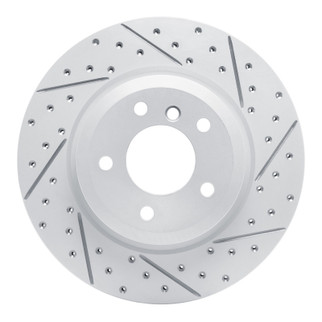 R1 11-16 BMW Z4 Rear Right Drilled & Slotted Geo-Carbon Rotor