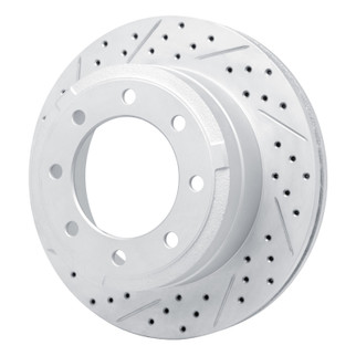 R1 11-22 Ford F-250 4WD (Super Duty) Rear Left Drilled & Slotted Geo-Carbon Rotor
