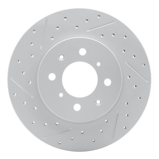 R1 12-18 Toyota Yaris (USA/Canada) Front Left Drilled & Slotted Geo-Carbon Rotor