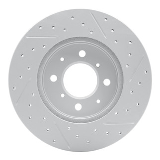 R1 12-18 Toyota Yaris (USA/Canada) Front Left Drilled & Slotted Geo-Carbon Rotor