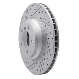 R1 07-15 BMW 335D Front Left Drilled & Slotted Geo-Carbon Rotor