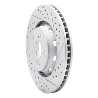 R1 09-15 Toyota Venza Front Right Drilled & Slotted Geo-Carbon Rotor