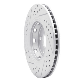 R1 09-15 Toyota Venza Front Right Drilled & Slotted Geo-Carbon Rotor