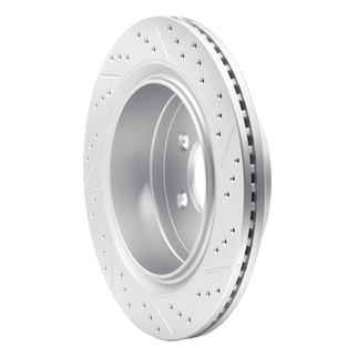 R1 12-20 Ford F-150 4WD Rear Left Drilled & Slotted Geo-Carbon Rotor