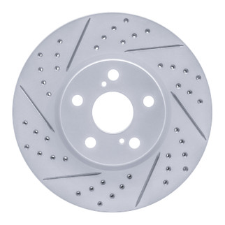R1 08-19 Pontiac Vibe Front Left Drilled & Slotted Geo-Carbon Rotor