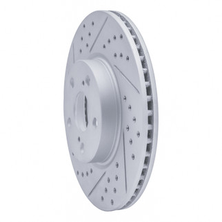 R1 08-19 Pontiac Vibe Front Left Drilled & Slotted Geo-Carbon Rotor