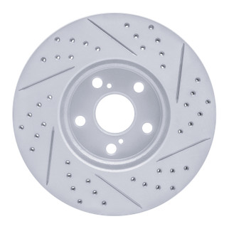R1 08-19 Pontiac Vibe Front Left Drilled & Slotted Geo-Carbon Rotor