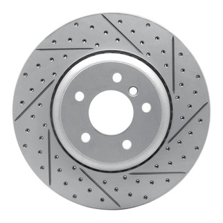 R1 04-10 BMW 535I Rear Right Drilled & Slotted Geo-Carbon Rotor