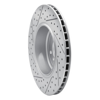 R1 04-10 BMW 535I Rear Right Drilled & Slotted Geo-Carbon Rotor