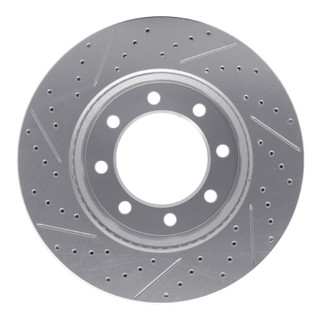 R1 08-25 Ford E-350 Super Duty Front Right Drilled & Slotted Geo-Carbon Rotor