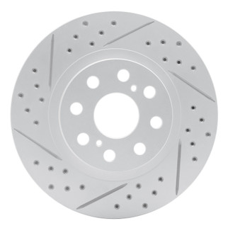 R1 00-05 Toyota Mr2 Spyder Rear Left Drilled & Slotted Geo-Carbon Rotor