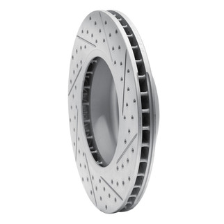 R1 04-10 BMW 645Ci Front Left Drilled & Slotted Geo-Carbon Rotor