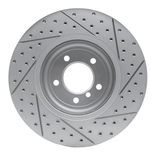 R1 04-10 BMW 645Ci Front Left Drilled & Slotted Geo-Carbon Rotor