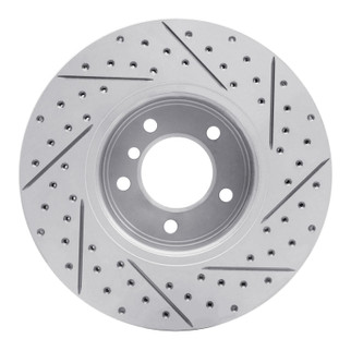 R1 04-10 BMW 528I Xdrive Front Left Drilled & Slotted Geo-Carbon Rotor