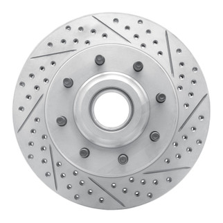 R1 06-12 Ford F-350 Super Duty 2WD Front Right Drilled & Slotted Geo-Carbon Rotor