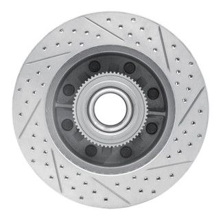 R1 06-12 Ford F-250 2WD (Super Duty) Front Left Drilled & Slotted Geo-Carbon Rotor