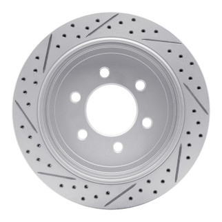 R1 07-17 Ford Expedition Rear Right Drilled & Slotted Geo-Carbon Rotor